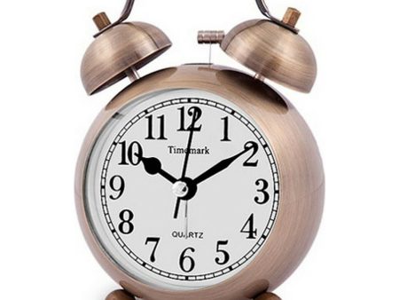 Analogue Alarm Clock Timemark Bronze Light with sound 9 x 13,5 x 5,5 cm (9 x 13,5 x 5,5 cm) Online