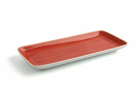 Serving Platter Ariane Terra Rectangular Ceramic Red (36 x 16,5 cm) (6 Units) Sale