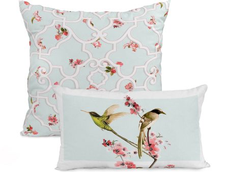 Set of cushion covers HappyFriday Sakura  Multicolour 2 Pieces Online