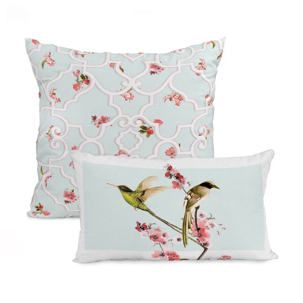 Set of cushion covers HappyFriday Sakura  Multicolour 2 Pieces Online