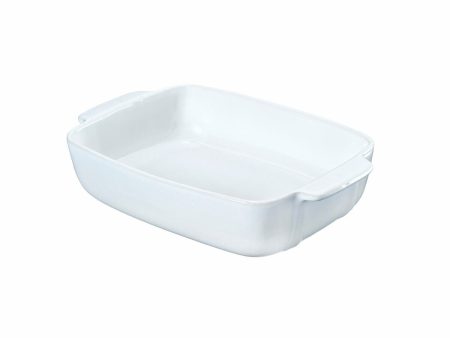 Serving Platter Pyrex Signature White Ceramic Rectangular 25 x 19 x 7 cm (6 Units) Discount