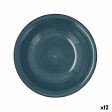 Deep Plate Quid Vita Ceramic Blue (ø 21,5 cm) (12 Units) Online Hot Sale