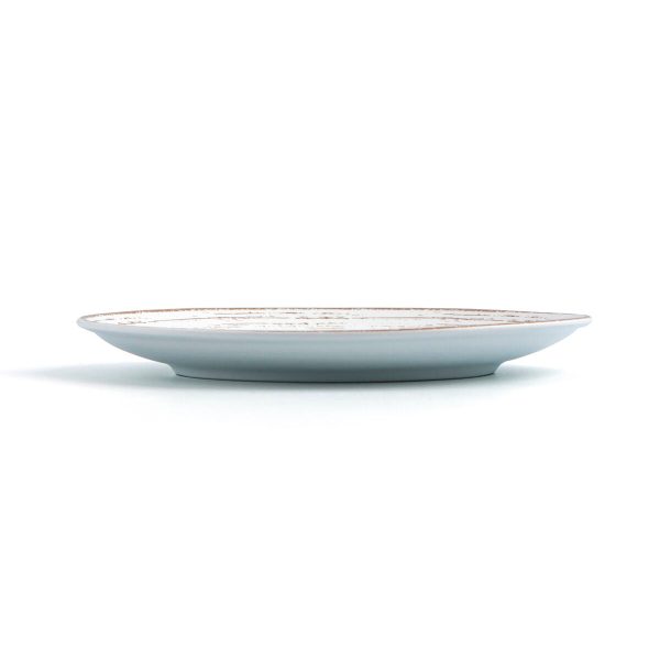 Flat plate Ariane Tornado Ceramic Bicoloured (Ø 18 cm) (12 Units) For Discount