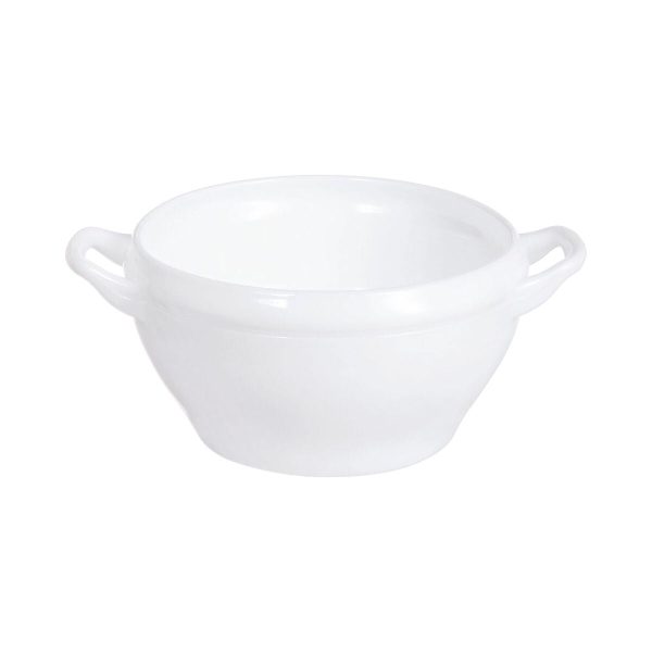 Bowl Luminarc With handles White Glass 540 ml (24 Units) Online