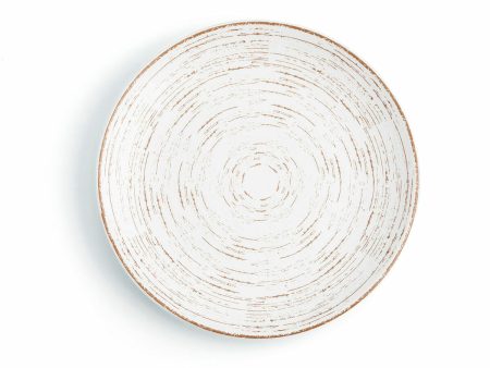 Flat plate Ariane Tornado Ceramic Bicoloured (Ø 18 cm) (12 Units) For Discount