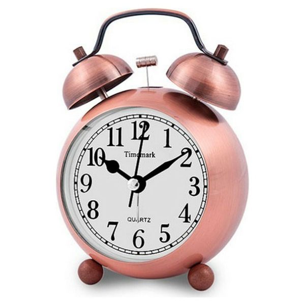 Analogue Alarm Clock Timemark Golden Light with sound 9 x 13,5 x 5,5 cm (9 x 13,5 x 5,5 cm) Online now