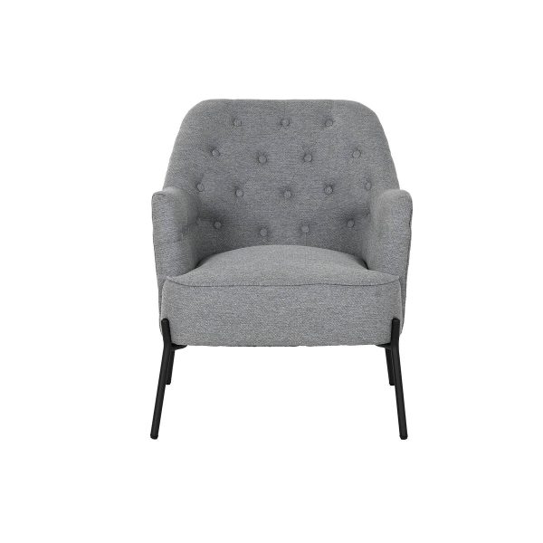 Armchair DKD Home Decor Grey Metal 65 x 73 x 79,5 cm Hot on Sale