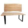 Side table Romimex Brown Black 90 x 77 x 200 cm Supply