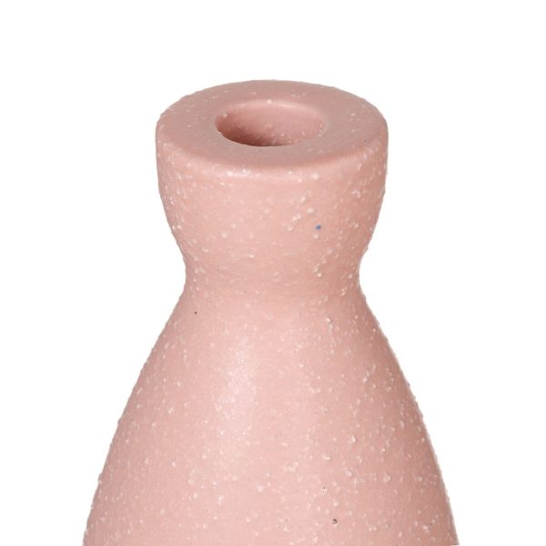 Candleholder Pink Ceramic 9,5 x 9,5 x 12 cm Online Sale