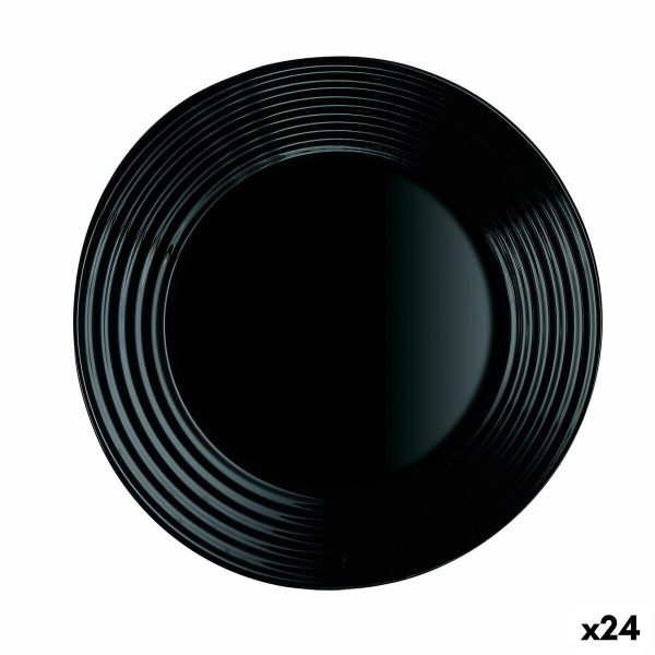 Dessert dish Luminarc Harena Black Glass (19 cm) (24 Units) Online now