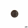 Flat plate Ariane Decor Ceramic Brown (10 cm) (24 Units) Fashion