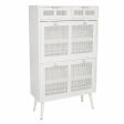 Shoe cupboard Alexandra House Living White 32 x 120 x 70 cm Grille Online Hot Sale