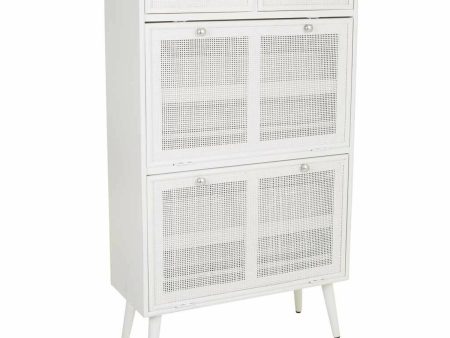 Shoe cupboard Alexandra House Living White 32 x 120 x 70 cm Grille Online Hot Sale