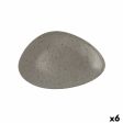 Flat plate Ariane Oxide Triangular Ceramic Grey (Ø 29 cm) (6 Units) Sale