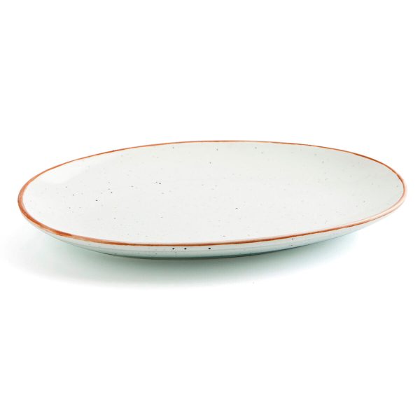 Serving Platter Ariane Terra Oval Ceramic Beige (Ø 26 cm) (12 Units) For Discount