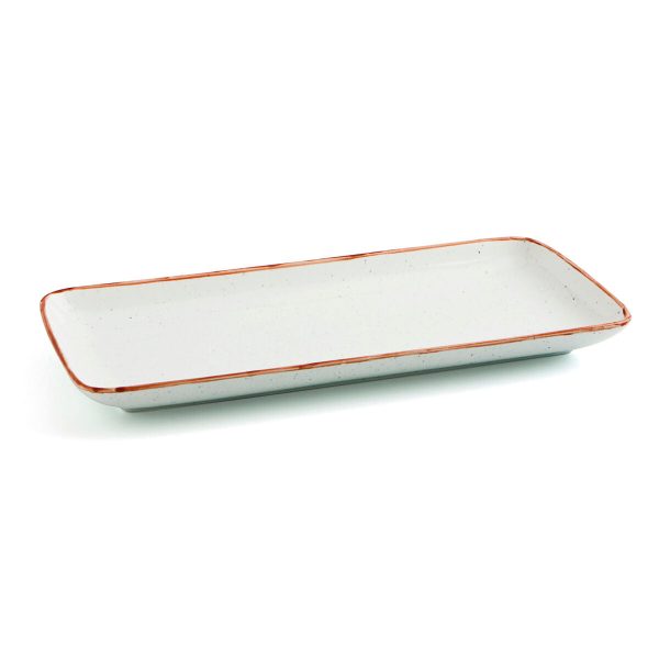 Serving Platter Ariane Terra Rectangular Ceramic Beige (28 x 14 cm) (6 Units) Online Sale