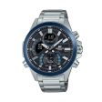 Men s Watch Casio ECB-30DB-1A9EF Black Silver on Sale