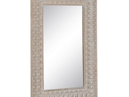 Wall mirror White Natural Vertical 71,1 x 5,1 x 101,6 cm Online now