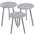 Set of 3 tables Alexandra House Living Silver Wood Fashion