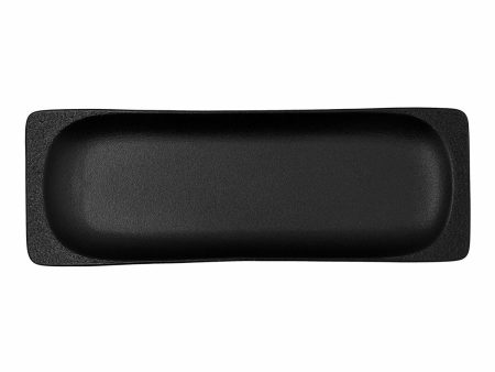 Snack tray Bidasoa Fosil Black Ceramic Aluminium Oxide 36 x 12,7 x 2,9 cm (9Units) For Discount