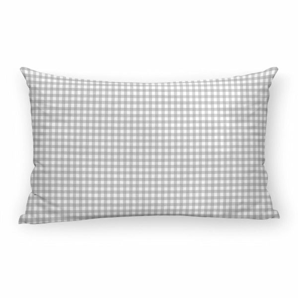 Cushion cover Decolores Vichy Gris C Multicolour Light grey 30 x 50 cm 100% cotton For Sale