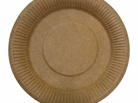 Plate set Algon Disposable kraft paper 10 Pieces 23 cm (18 Units) Fashion