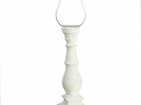 Candleholder White Crystal Cement 20,5 x 20,5 x 80 cm Online