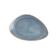 Flat Plate Ariane Terra Triangular Blue Ceramic Ø 29 cm (6 Units) on Sale