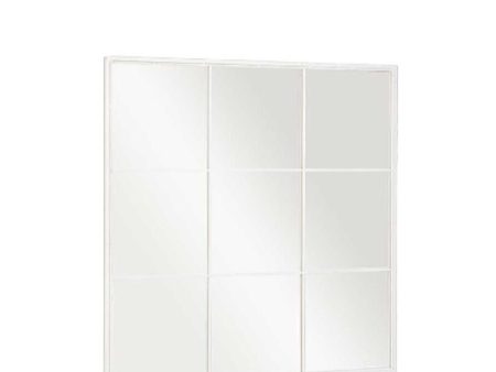 Wall mirror JY21101W White Window 90 x 90 x 2 cm Squared Online now