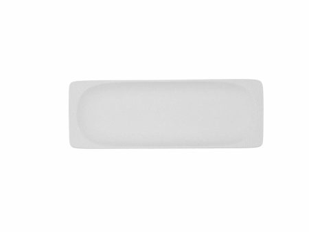 Snack tray Bidasoa Fosil White Ceramic Aluminium Oxide 25,6 x 9,1 x 2,3 cm (9Units) Fashion