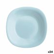 Deep Plate Luminarc Carine Paradise Blue Glass 21 cm (24 Units) For Sale