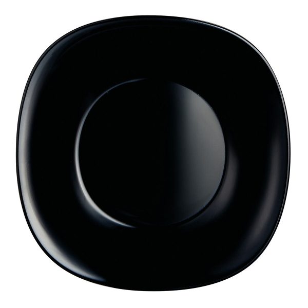 Deep Plate Luminarc Carine Black Glass (Ø 23,5 cm) (24 Units) For Cheap