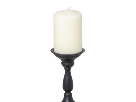 Candle Holder Alexandra House Living Black Metal 9 x 18 x 9 cm on Sale