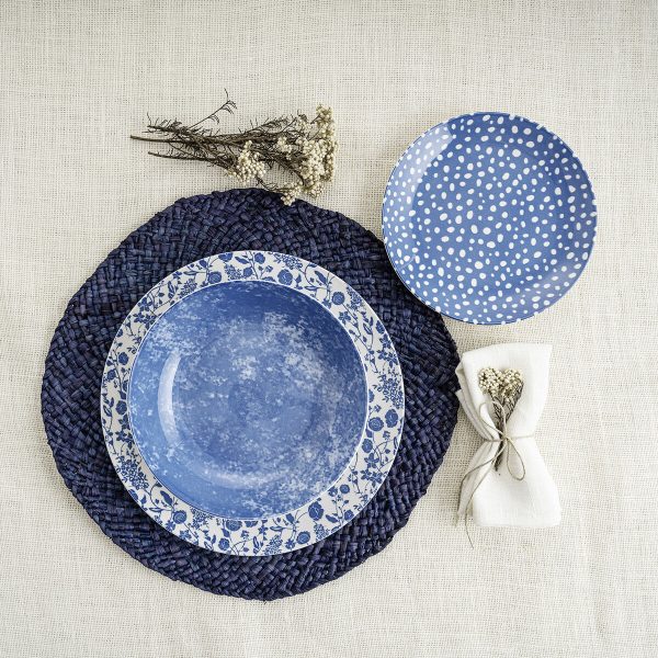 Dinnerware Set Bidasoa Aquilea Blue Ceramic 18 Pieces For Sale