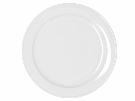 Flat plate Bidasoa Glacial Ceramic White (24 cm) (Pack 6x) Supply