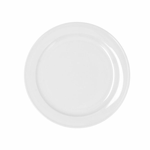 Flat plate Bidasoa Glacial Ceramic White (24 cm) (Pack 6x) Supply