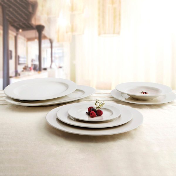 Dessert dish Ariane Orba Ceramic White Ø 21 cm (12 Units) For Discount