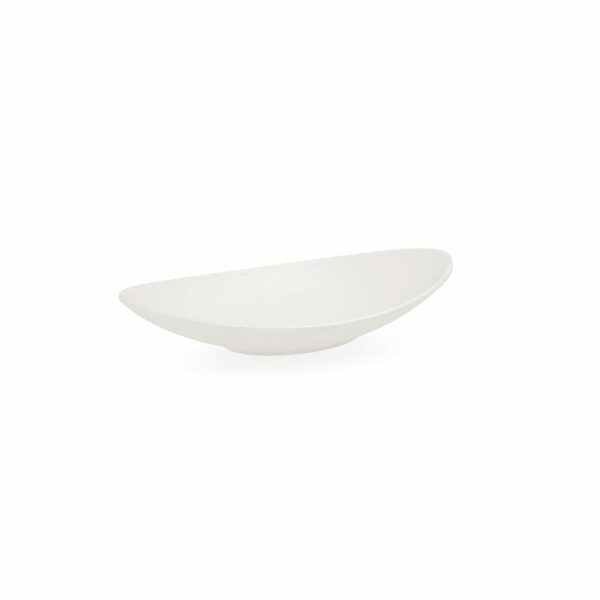 Deep Plate Quid Select Oval White Plastic 18 x 10,5 x 3 cm (12 Units) Online Hot Sale