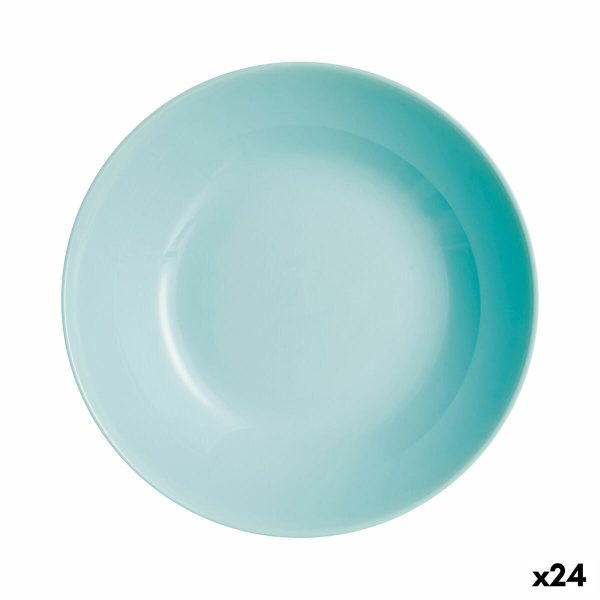 Deep Plate Luminarc Diwali Turquesa 20 cm Turquoise Glass (24 Units) Sale