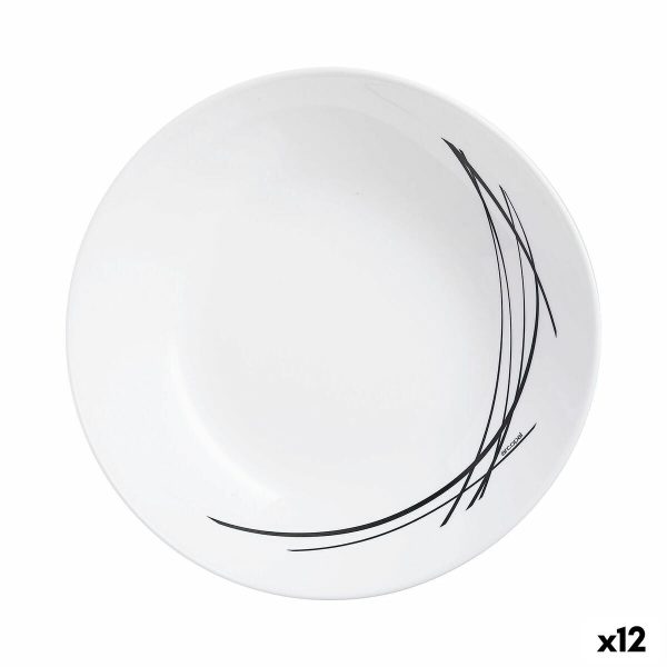 Deep Plate Arcopal Domitille Bicoloured Glass (20 cm) (12 Units) Supply