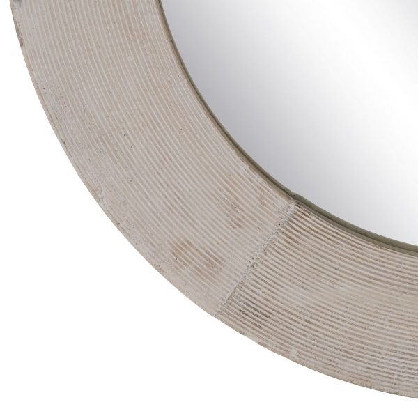 Wall mirror White Natural Vertical 61 x 2,5 x 61 cm Discount