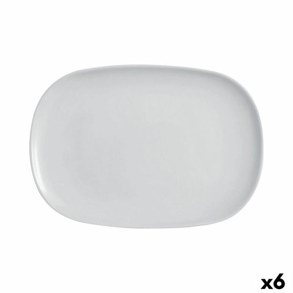 Serving Platter Luminarc Diwali Grey Glass 35 x 24 cm (6 Units) For Cheap