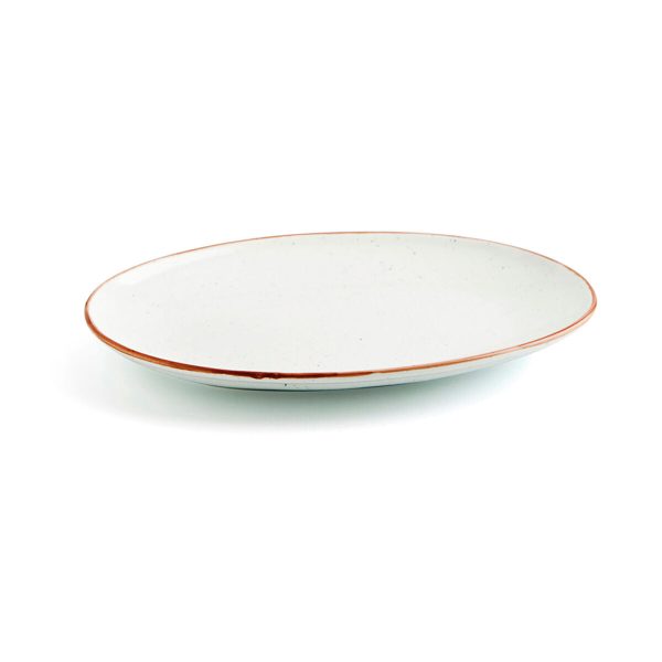 Serving Platter Ariane Terra Oval Ceramic Beige (Ø 32 cm) (6 Units) Online