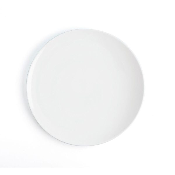 Flat plate Ariane Coupe Ceramic White (Ø 31 cm) (6 Units) Online Hot Sale