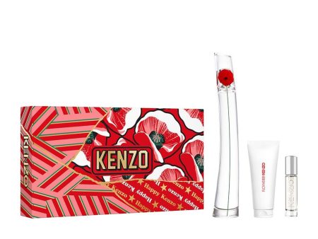 Women s Perfume Set Kenzo Flower by Kenzo 3 Pieces Hot on Sale