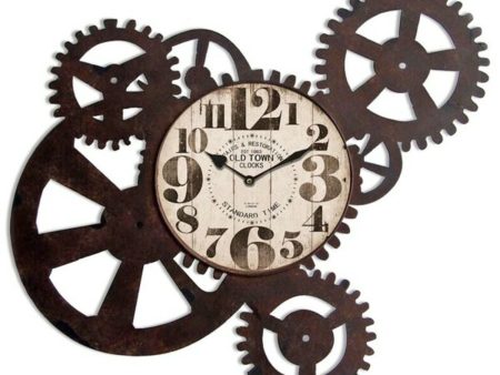 Wall Clock Versa Metal (4,3 x 51,7 x 54 cm) Discount