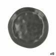 Dessert dish Bidasoa Cosmos Ceramic Black (20 cm) (12 Units) Fashion