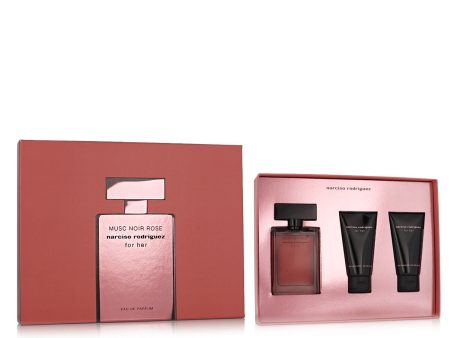 Women s Perfume Set Narciso Rodriguez Musc Noir Rose For Her EDP 3 Pieces For Cheap