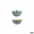 Bowl Bidasoa Zigzag Multicolour Ceramic 11 cm (24 Units) Fashion