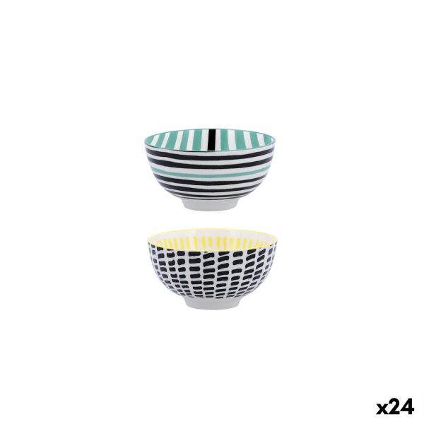 Bowl Bidasoa Zigzag Multicolour Ceramic 11 cm (24 Units) Fashion